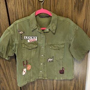 Zara short sleeve military jacket